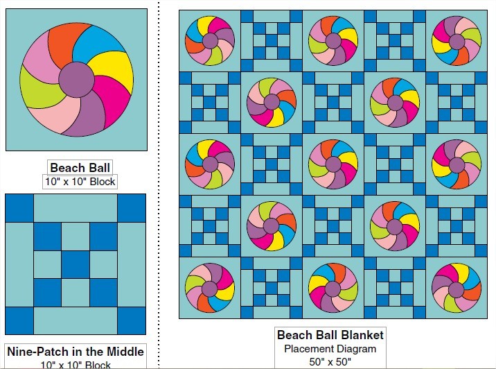 Beach Ball Quilt With Tote Bag Free Pattern 1 Quilt Instructions