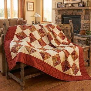 Viola On Point Quilt: Free Elegant Floral Quilt Pattern 1 Viola On Point Quilt