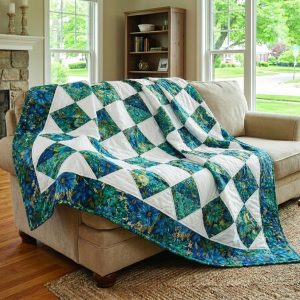 Viola On Point Quilt: Free Elegant Floral Quilt Pattern 2 Viola On Point Quilt
