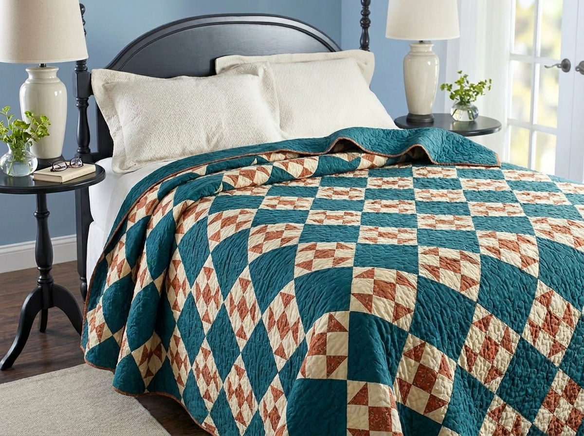 Amber Fields Quilt Pattern: Classic Autumnal Throw 1 Amber Fields Quilt Pattern