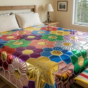 Hexagon Quilting Floral Pattern - Free PDF 4 Quilt Hexagons Floral