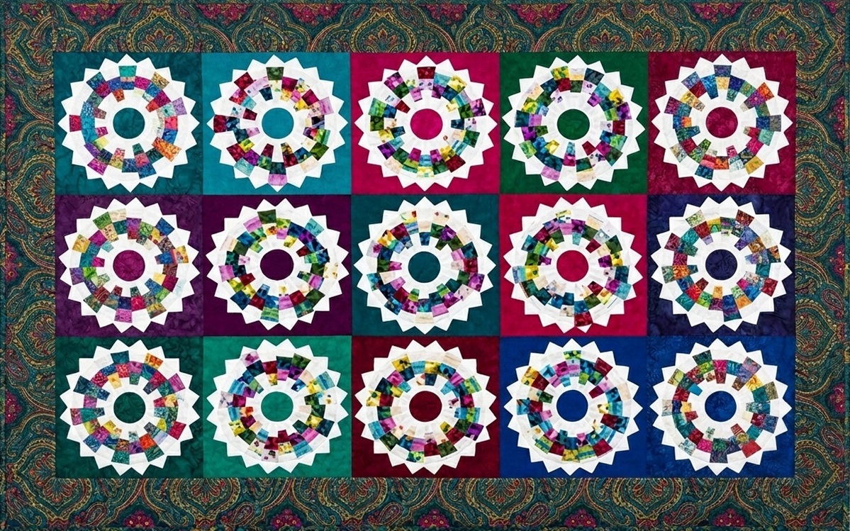 Dresden Blooms Quilt: A Modern Floral Pattern Tutorial 3 Jenny Doan presenting the Dresden Blooms quilt