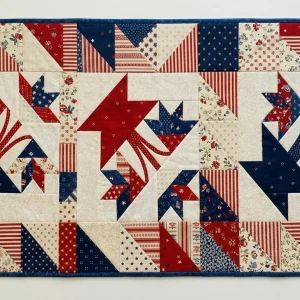 Baskets Table Runner: Free Pattern for Patriotic Decor 6 Baskets Table Runner