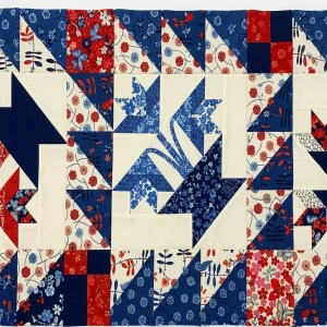Baskets Table Runner: Free Pattern for Patriotic Decor 7 Baskets Table Runner