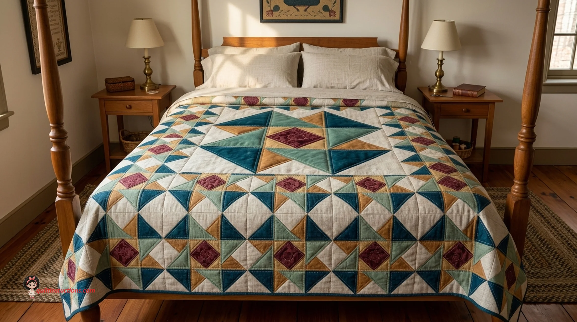 Full quilt layout using the Air Castle block pattern Full quilt layout using the Air Castle block pattern