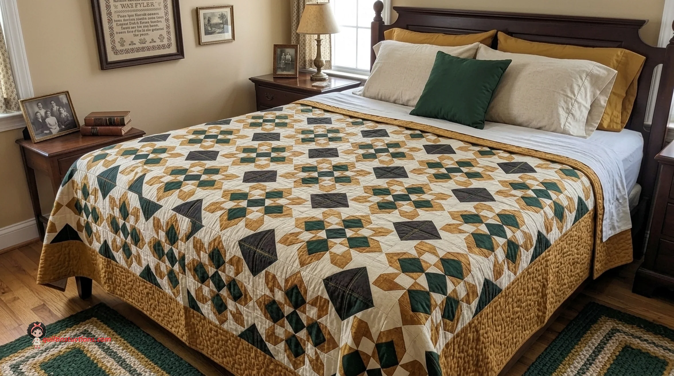 Full view of the Starglow Quilt block design Full view of the Starglow Quilt block design
