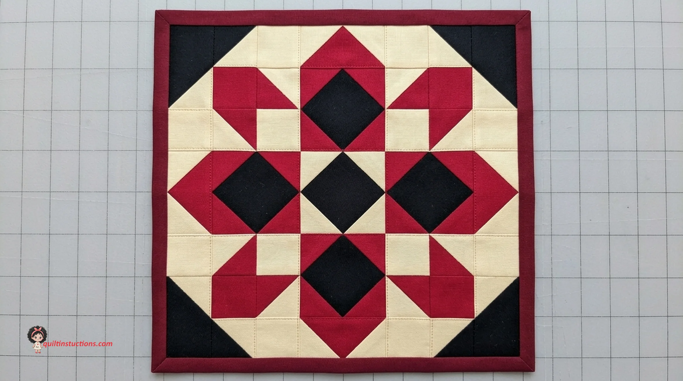 Close up of Starglow Quilt stitching and points Close up of Starglow Quilt stitching and points
