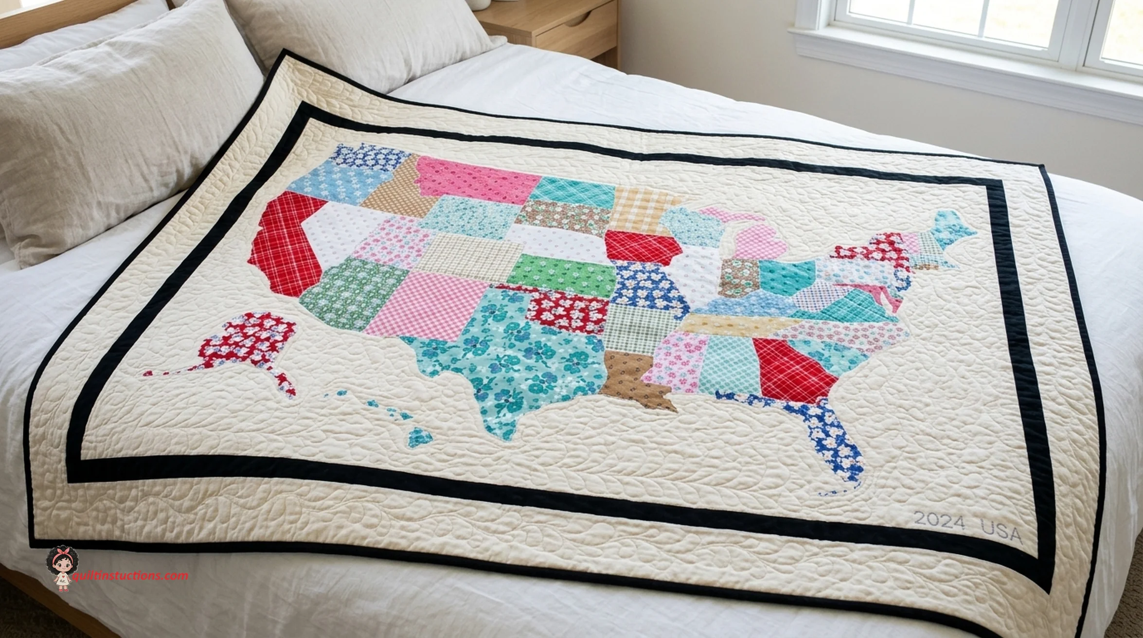Travel theme quilt blocks detail - Our Team Travel theme quilt blocks detail - Our Team