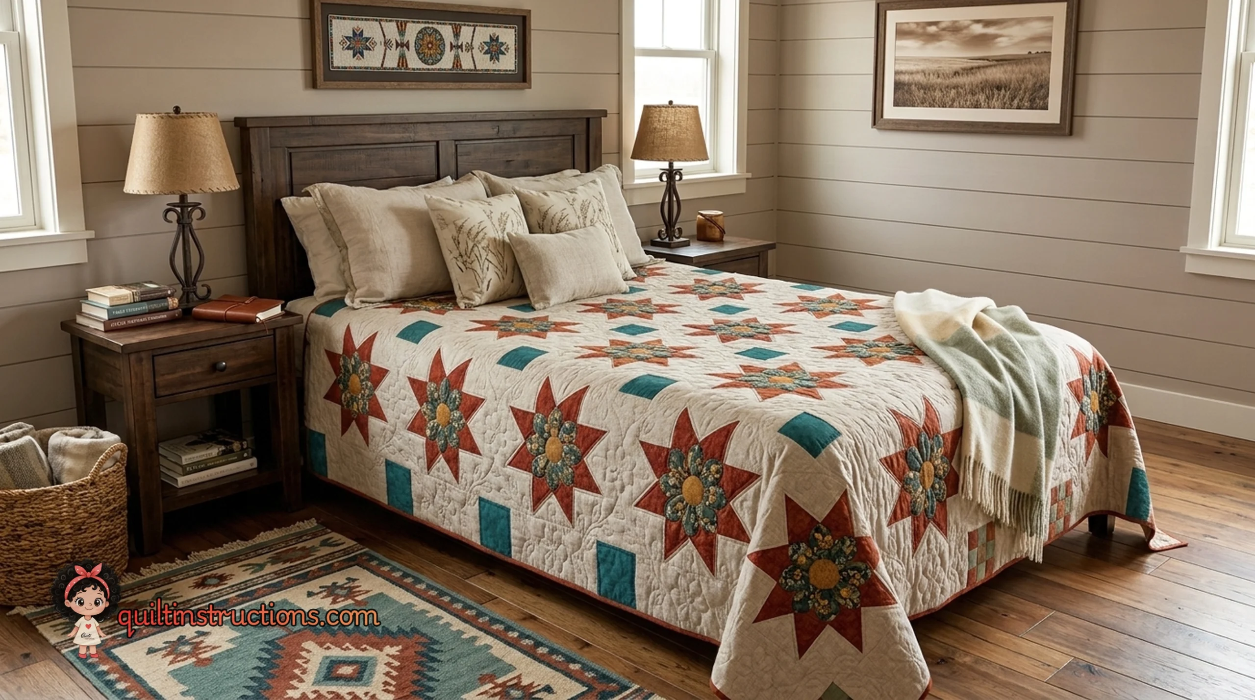 Amish Dahlia Quilt Block free