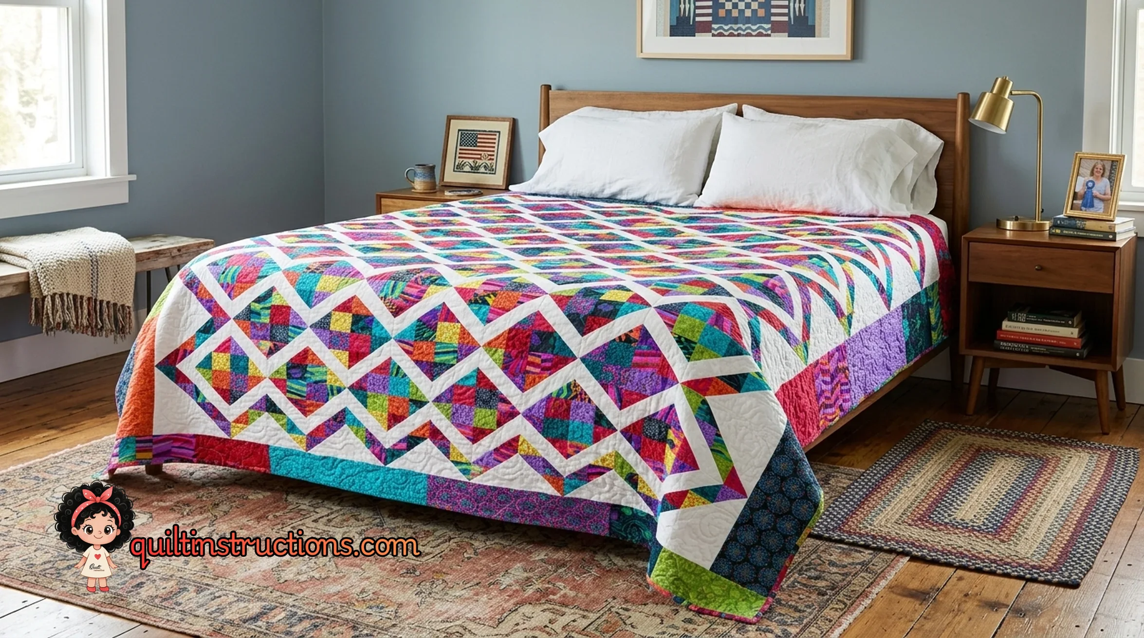 Quilt Scrap Attack Throw Quilt Scrap Attack Throw