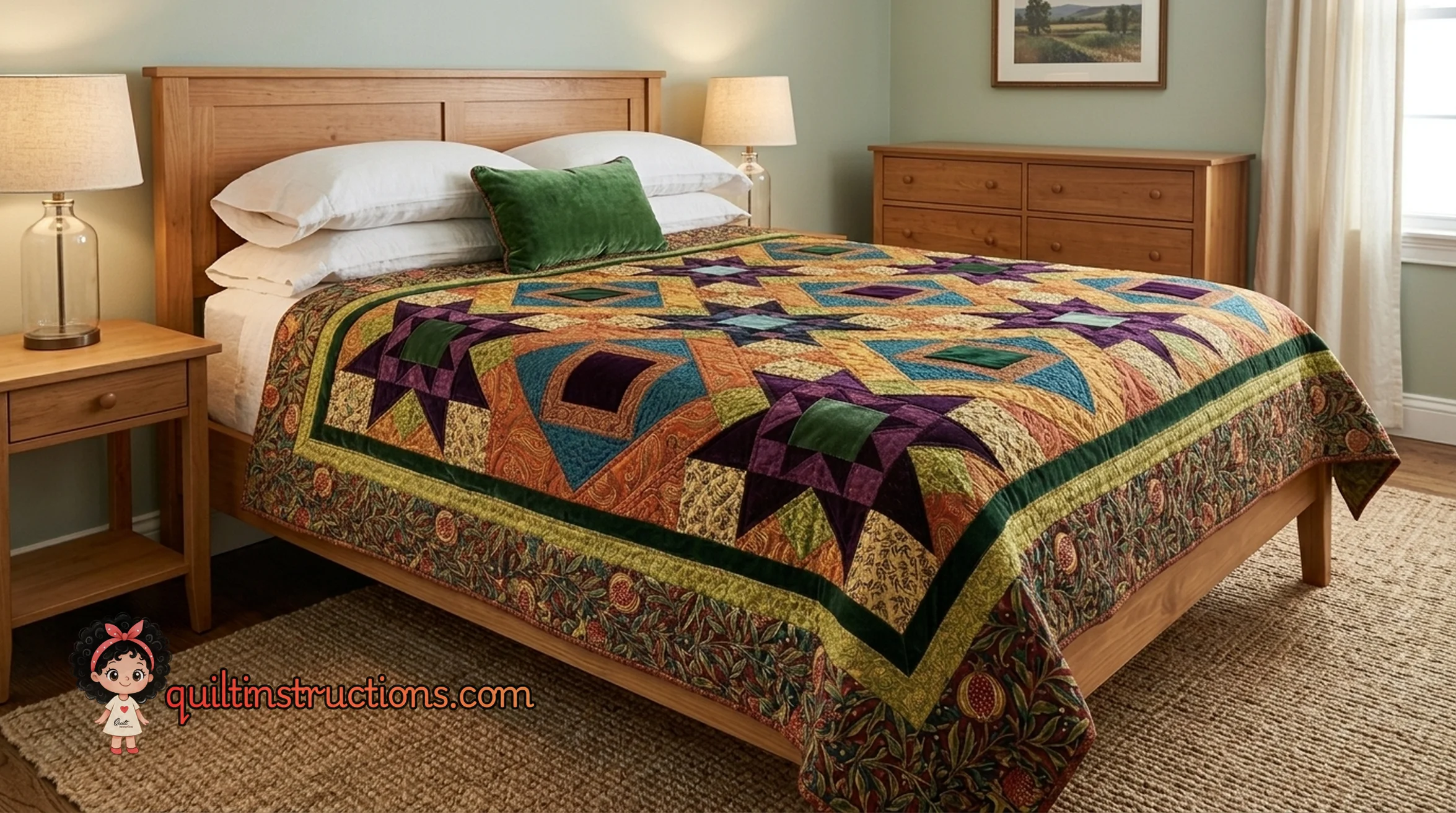 Detailed view of Summer Bliss Quilt block pattern Detailed view of Summer Bliss Quilt block pattern