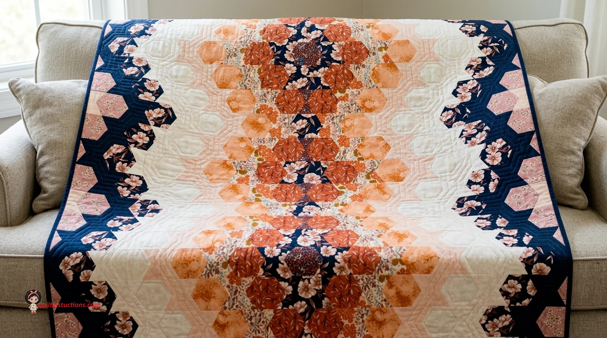 Sundown Quilt recreated by our editorial team Sundown Quilt recreated by our editorial team
