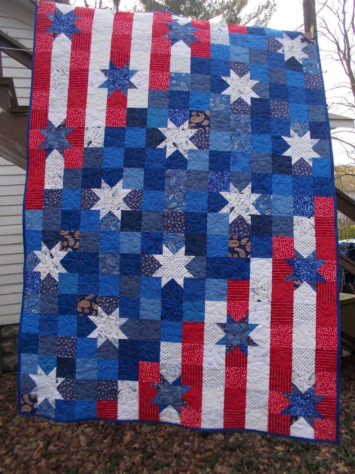 Heroes Comfort Quilt: A Patriotic Design ❤️ 2 Heroes Comfort Quilt - A Patriotic Design by Sharon H. Lake 🇺🇸❤️
