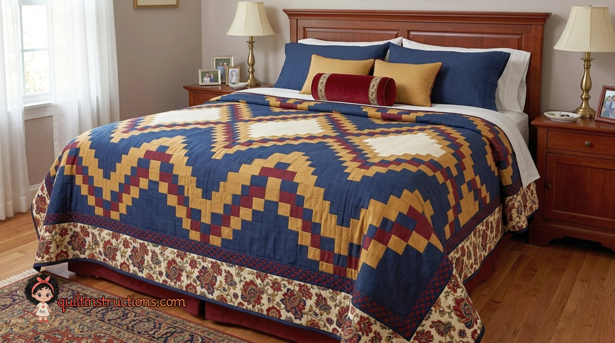 Bonjour Mon Ami Bargello Quilt ✨ Curating Your Artistic Palette 🧵 1 Bonjour Mon Ami Bargello Quilt by Karen