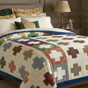 Chelsea Garden Crosses Quilt Pattern: Free Moda Design 9 Chelsea Garden Quilt