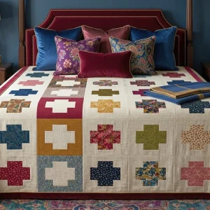 Chelsea Garden Crosses Quilt Pattern: Free Moda Design 8 Chelsea Garden Quilt