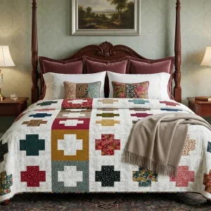 Chelsea Garden Crosses Quilt Pattern: Free Moda Design 6 Chelsea Garden Quilt