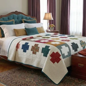Chelsea Garden Crosses Quilt Pattern: Free Moda Design 5 Chelsea Garden Quilt