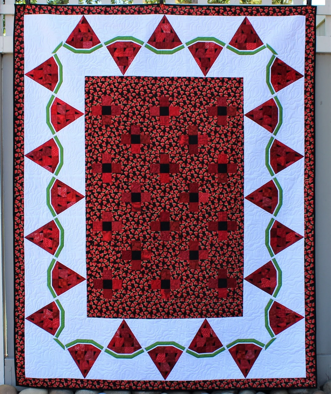 Watermelon Summer Picnic Quilt 🍉☀️ Slice into Summer Fun Watermelon Summer Picnic Quilt 🍉☀️ Slice into Summer Fun