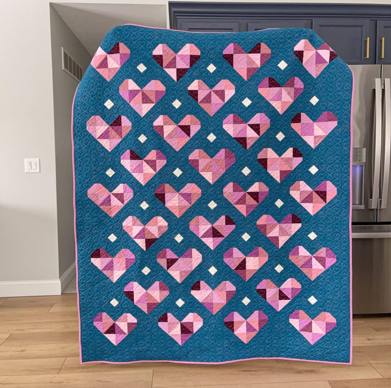 Purple and Teal Heart Gems Quilt: A Colorful Expression of Love 💜💚✨ 2 Purple and Teal Heart Gems Quilt A Colorful Expression of Love 💜💚✨