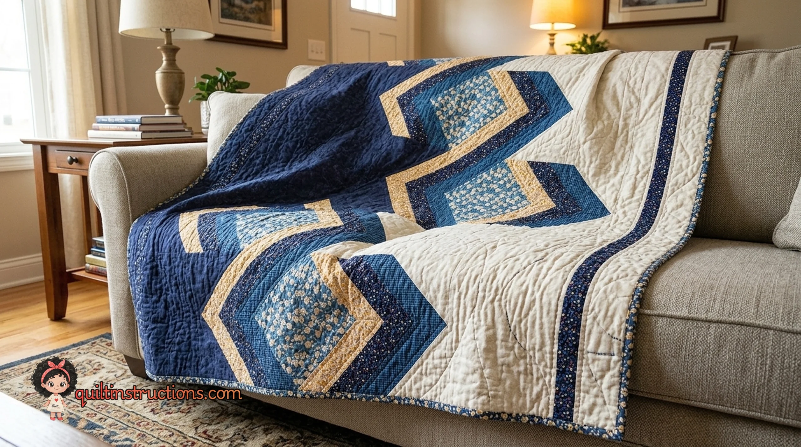 The modern Leading Edge Quilt brings bold geometric perfect The modern Leading Edge Quilt brings bold geometric perfect
