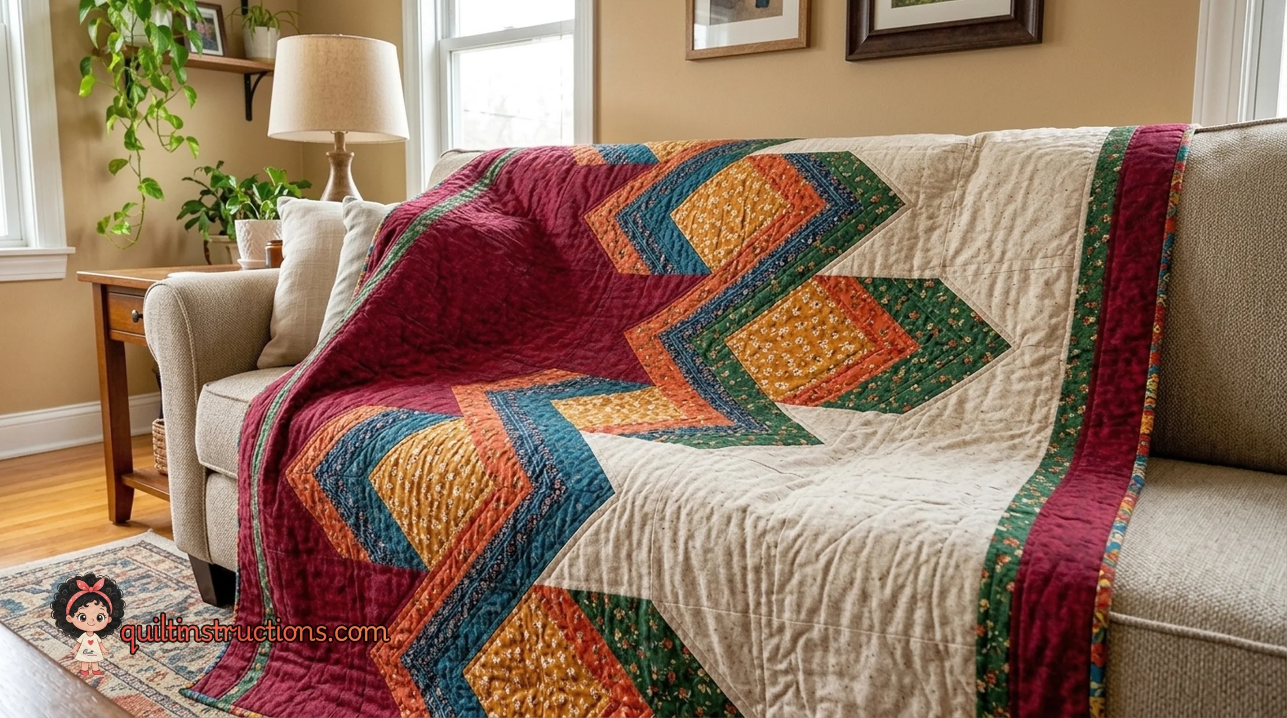 The modern Leading Edge Quilt brings bold geometric perfect The modern Leading Edge Quilt brings bold geometric perfect