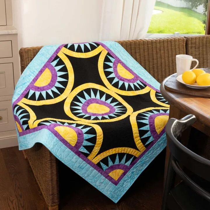 GO! New York Reflections Throw Quilt Pattern - Free Design 1 Reflections Throw Quilt Pattern