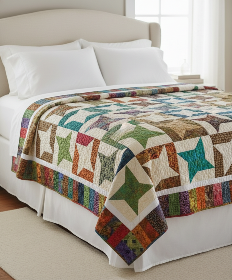Twirling Stars Quilt Pattern: Free & Beginner-Friendly! 2 Twirling Stars Quilt Pattern