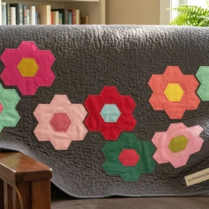 Sew Hexie Quilt Pattern: Free Modern Hexagon PDF Guide 9 Sew Hexie Quilt 8