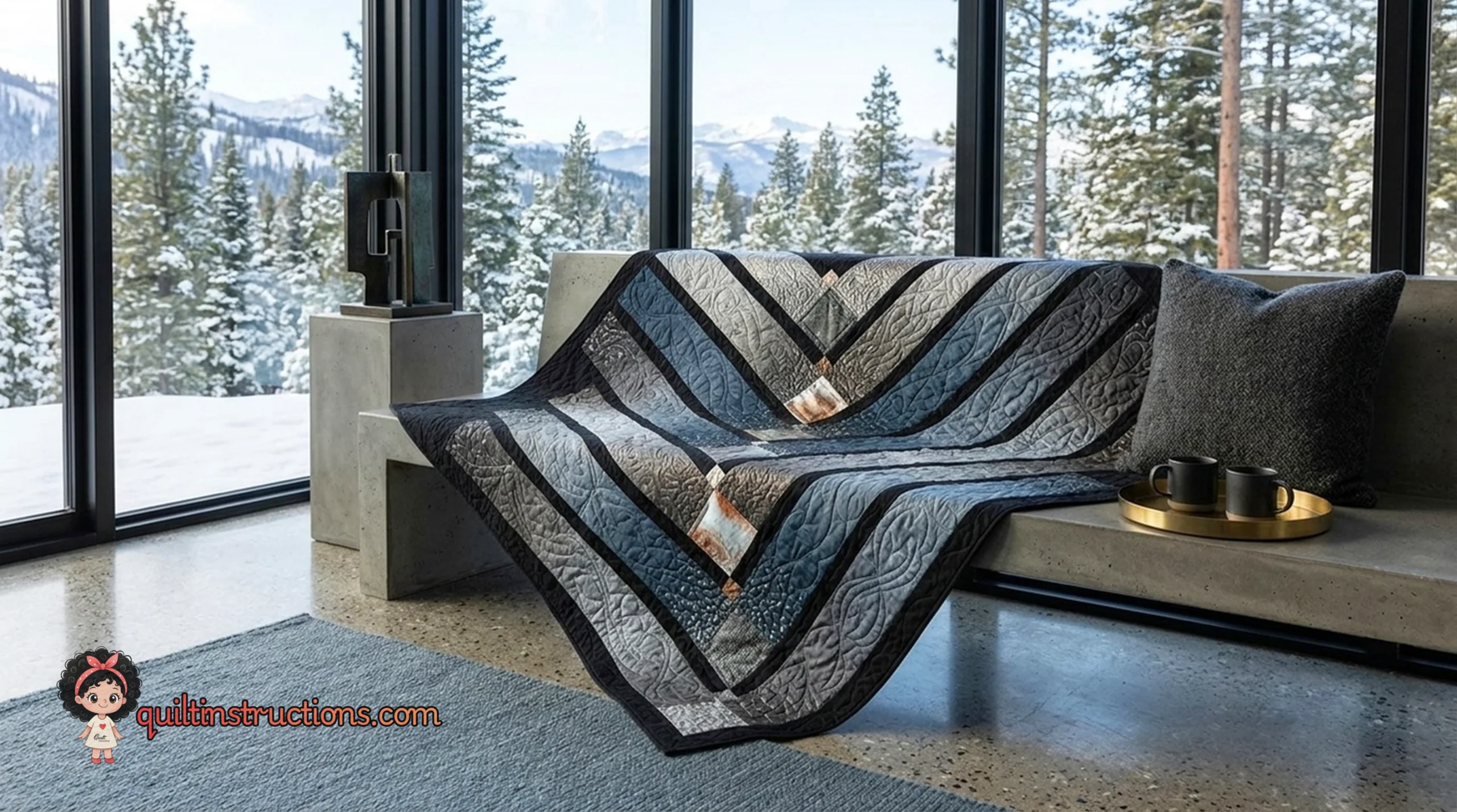 Free Color Bar Throw Quilt Pattern: Modern Strip Piecing Free Color Bar Throw Quilt Pattern: Modern Strip Piecing