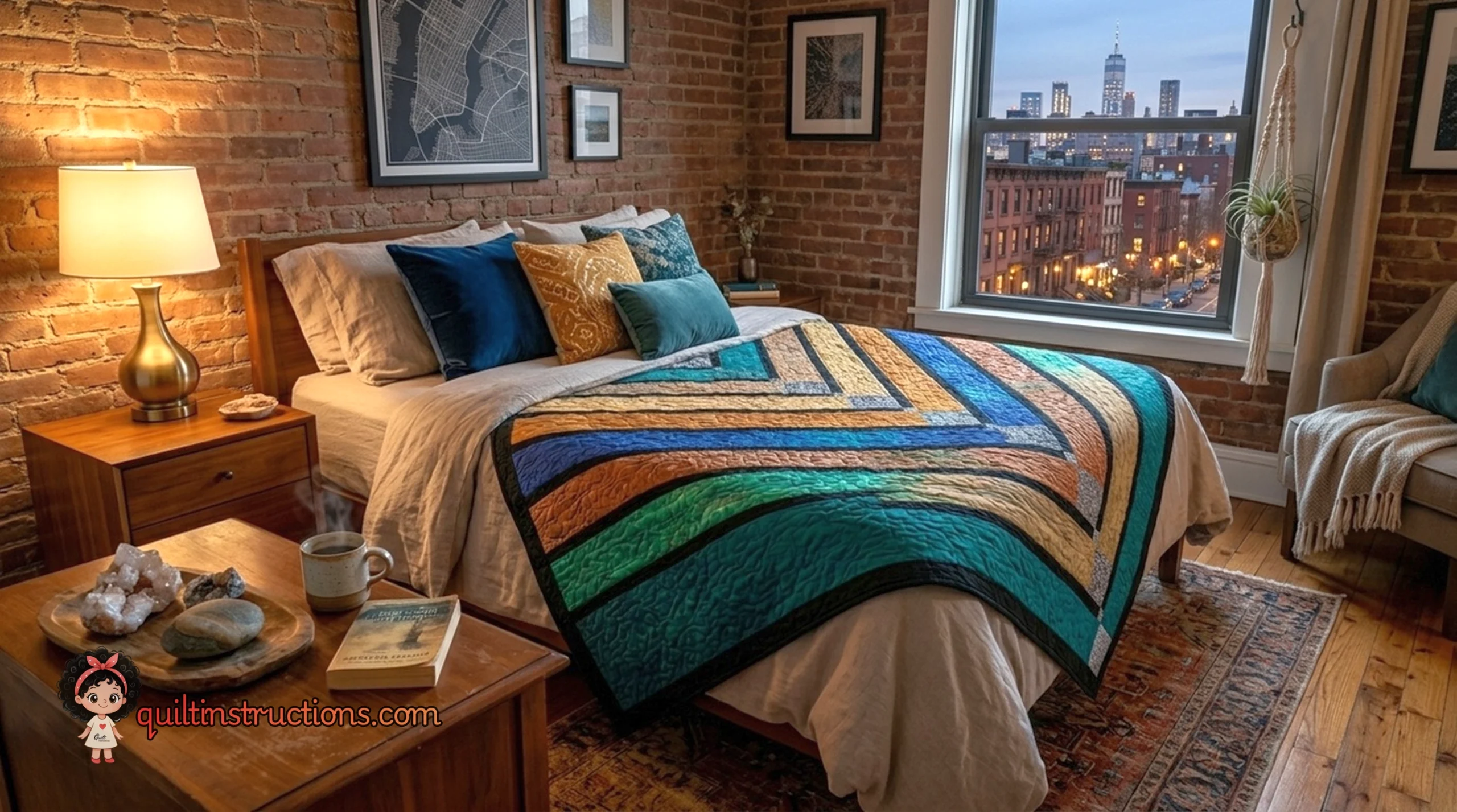 Free Color Bar Throw Quilt Pattern: Modern Strip Piecing Free Color Bar Throw Quilt Pattern: Modern Strip Piecing