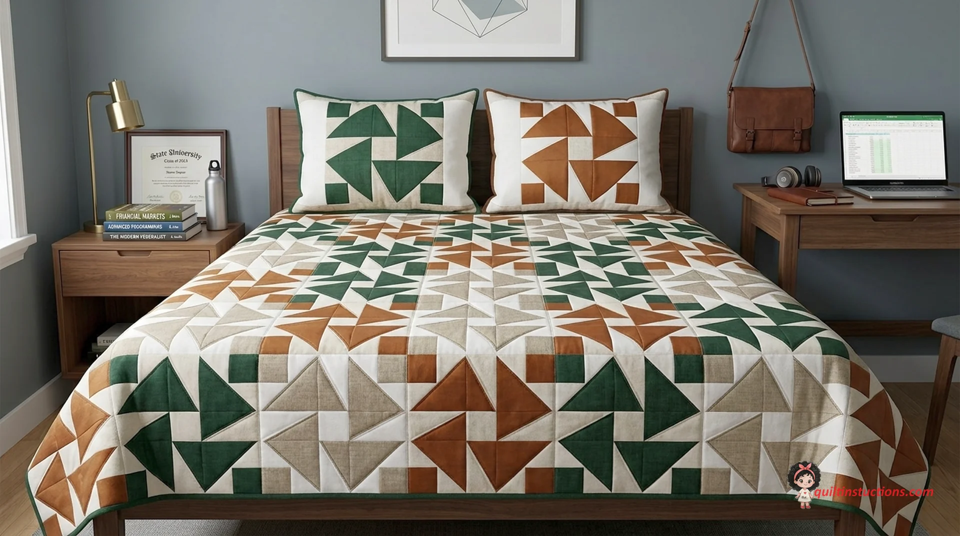 Leader Quilt Block showing secondary pattern potential Leader Quilt Block showing secondary pattern potential