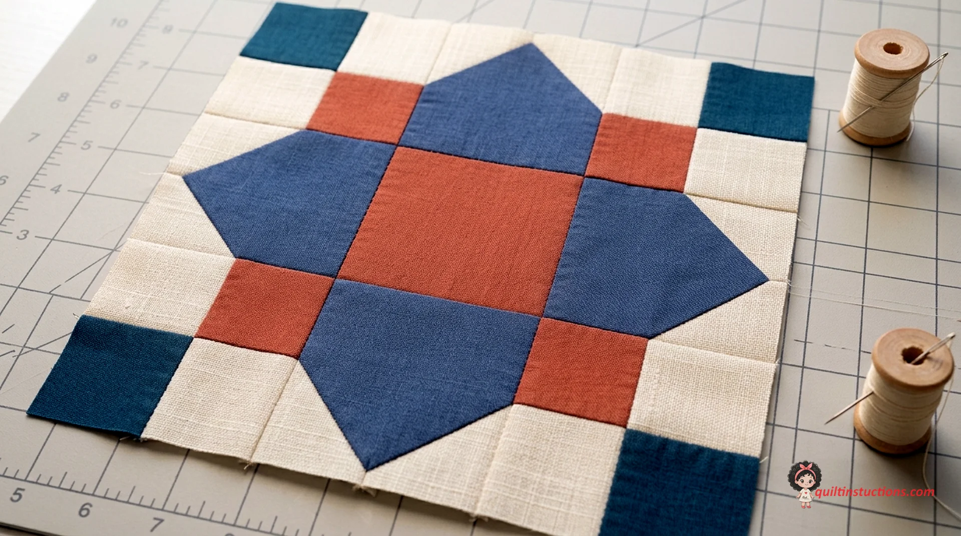 Finished Quatrefoils quilt top layout Finished Quatrefoils quilt top layout