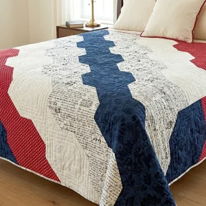 Roots Quilt with vibrant contrast colors 7 Roots Quilt: Free Modern Geometric Pattern by Angela Walters