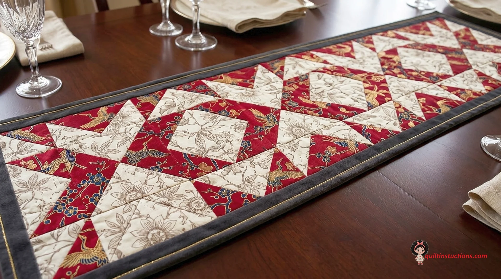 Blazing Arrows Quilt Block Tutorial: Free PDF Patterns 3 Blazing Arrows block in soft, monochromatic tones