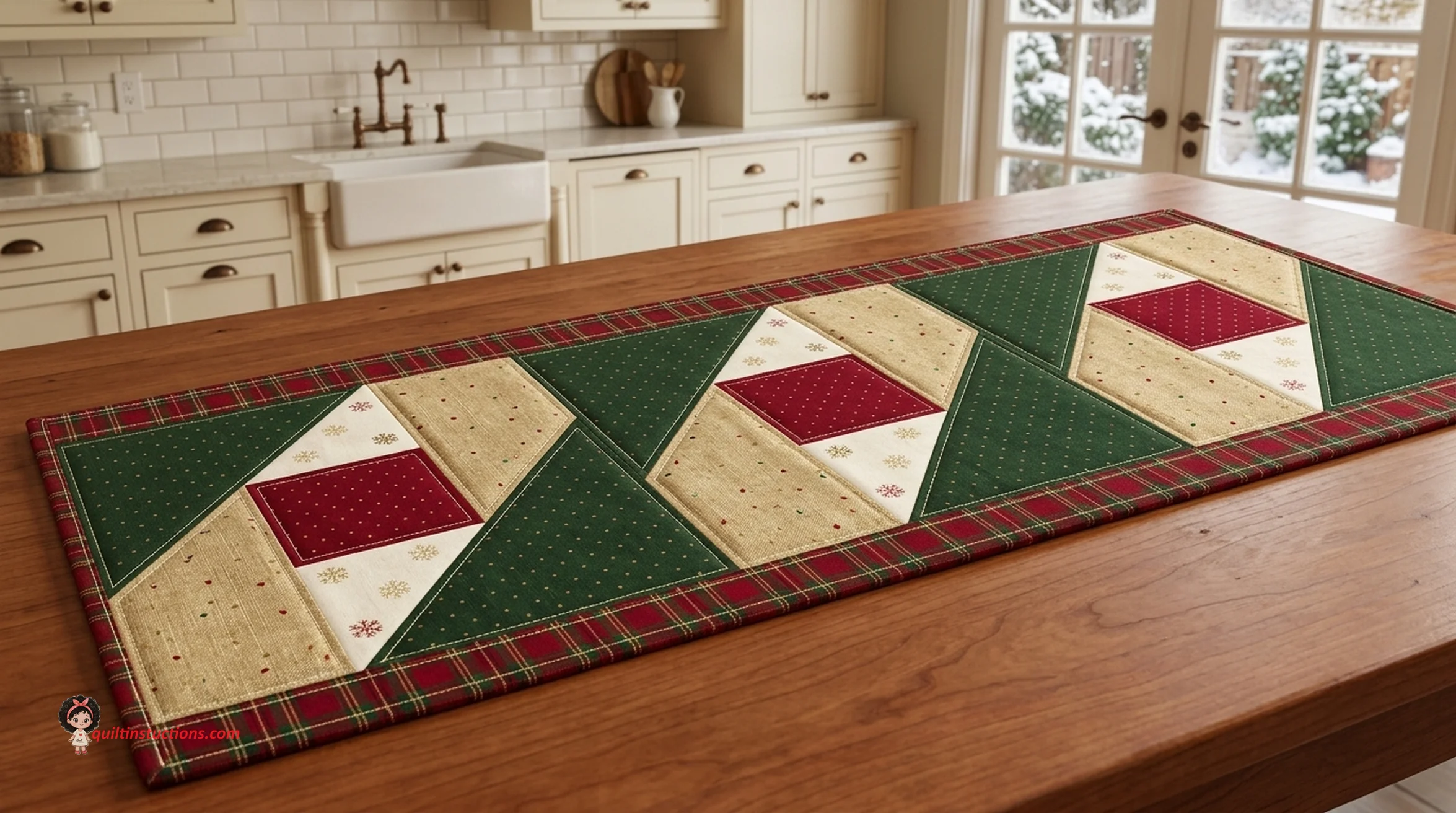 Autumn-themed Attic Window quilt block variations Autumn-themed Attic Window quilt block variations