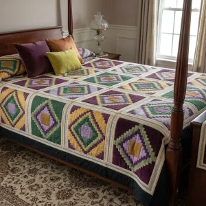 Free Azulejos Quilt Pattern: AGF Studio Geometric Design 4 Azulejos Quilt 10