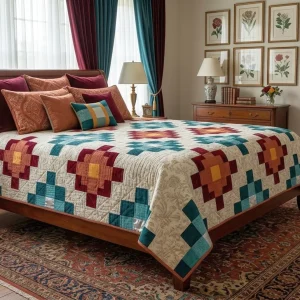 Free Azulejos Quilt Pattern: AGF Studio Geometric Design 8 Azulejos Quilt 4