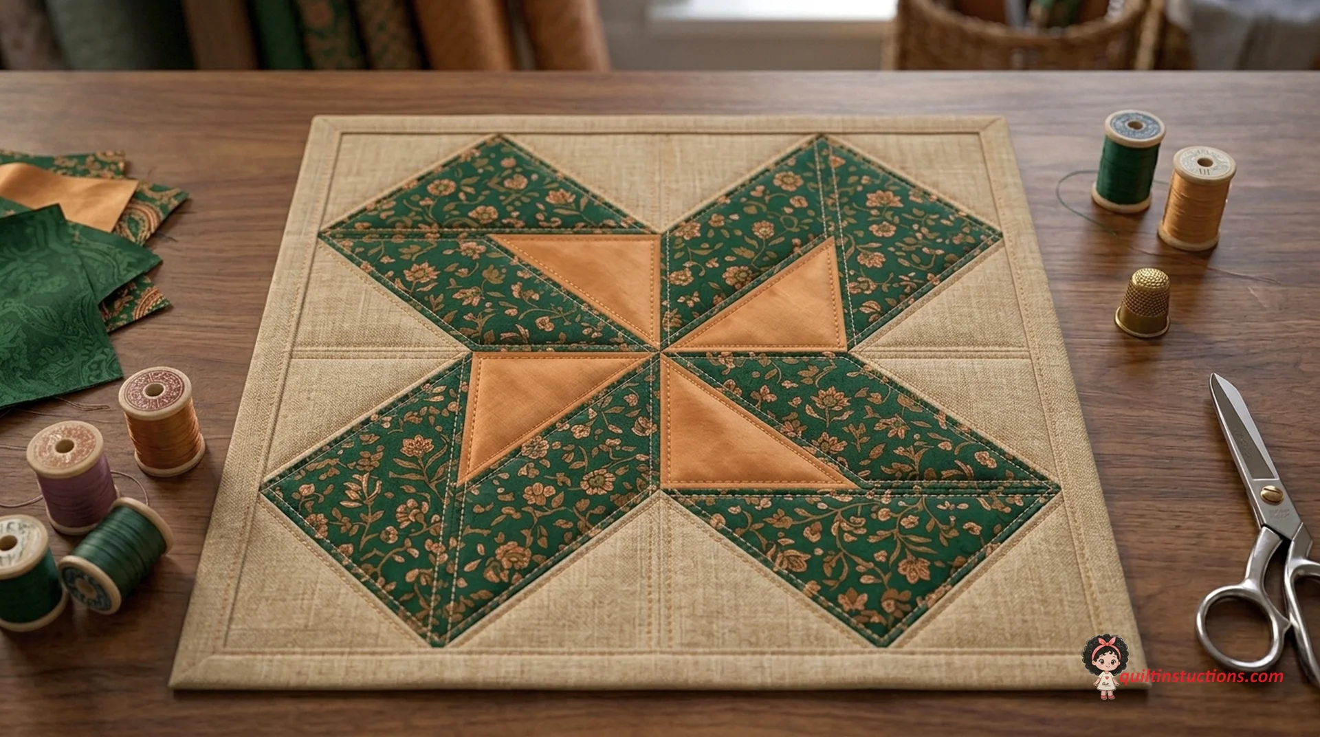 Mastering the Colorado Beauty Quilt Block Pattern Guide 2 Colorado Beauty Quilt Block in a repeated layout