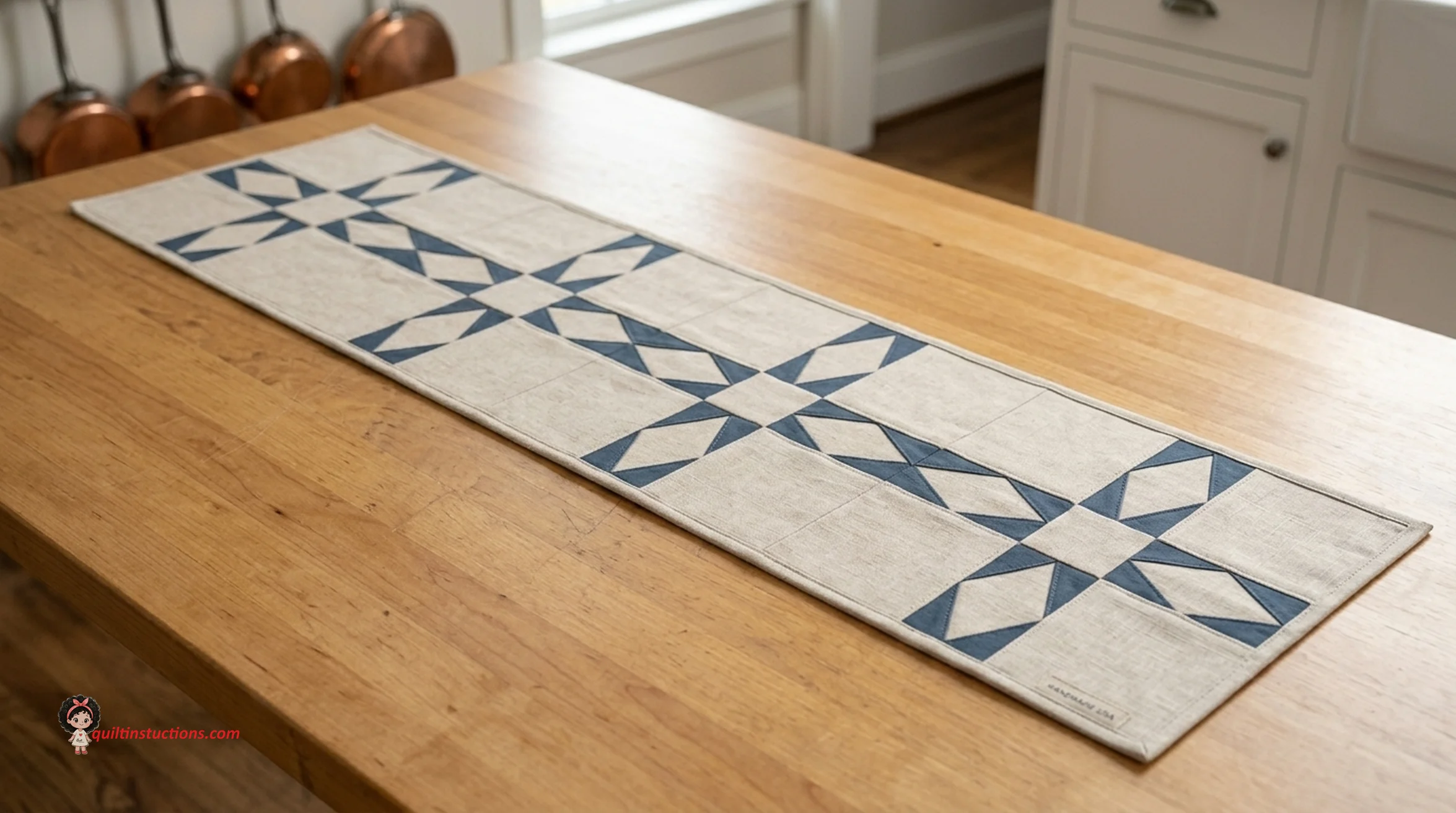 Darting Minnows Quilt in blue and white tones Darting Minnows Quilt in blue and white tones