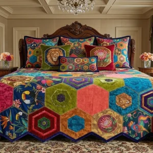 Hexagon Puzzle Quilts: A Guide to Modern Geometric Design 6 Hexagon puzzle quilts 13