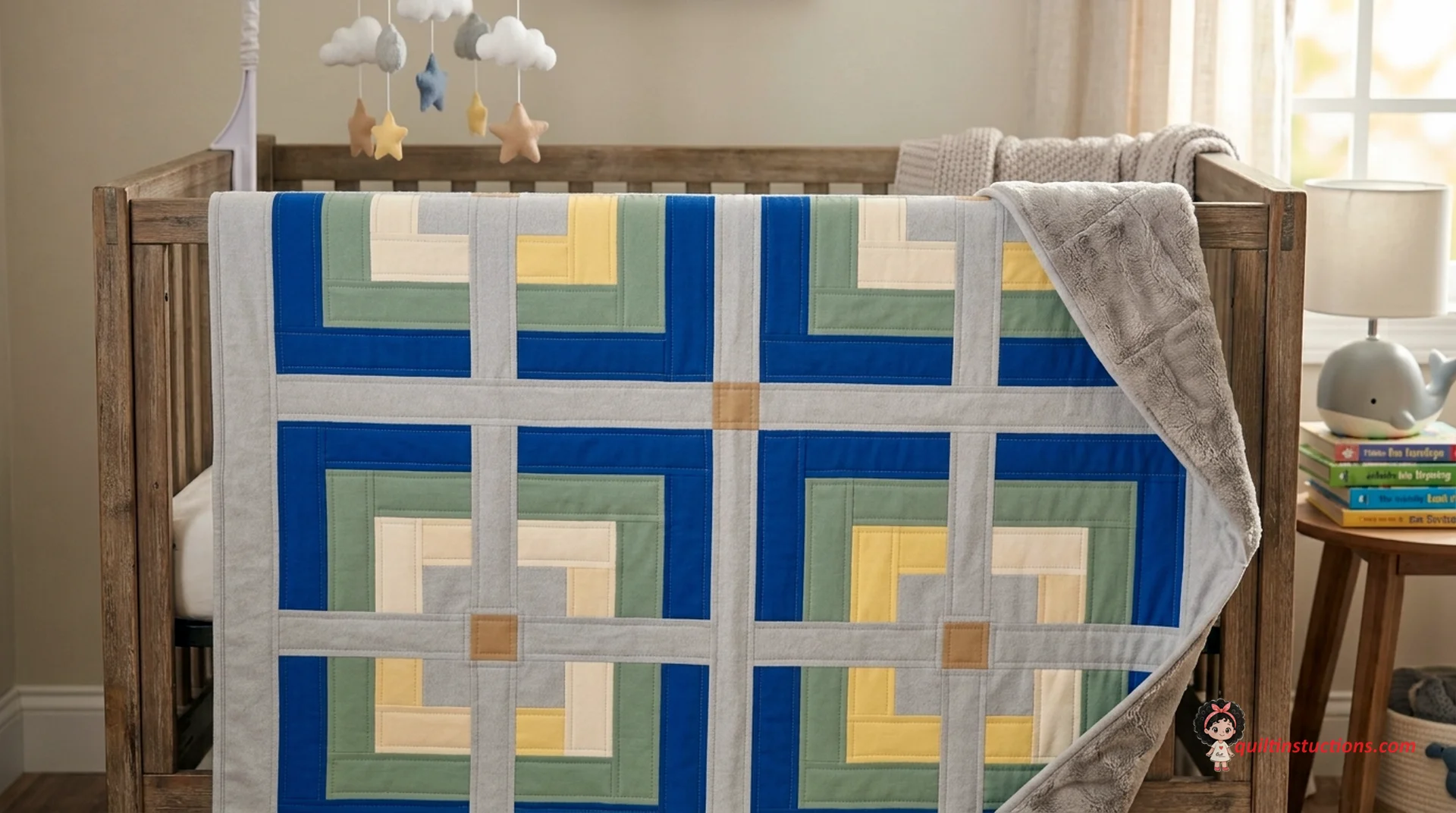 Jungle Path Baby Quilt: Free Pattern & Sewing Guide 2 Close up of the Jungle Path Baby Quilt stitching and fabric detail