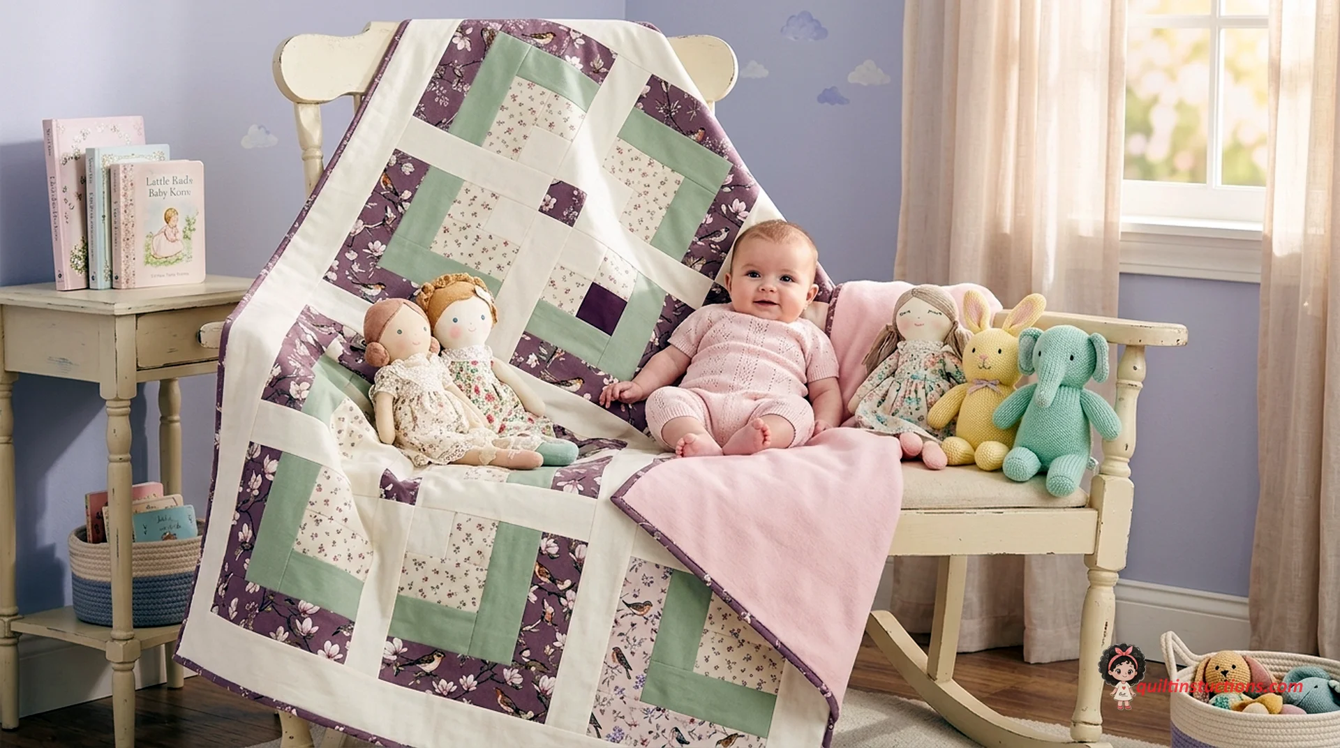 Jungle Path Baby Quilt: Free Pattern & Sewing Guide 1 Beautiful Jungle Path Baby Quilt featuring vibrant colors and white paths