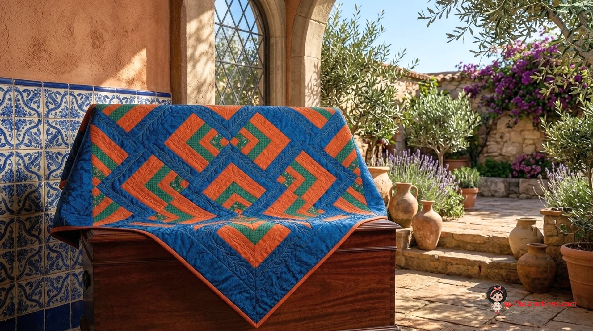 The original standard Peach of Mind quilt design by AGF Studio The original standard Peach of Mind quilt design by AGF Studio