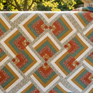Peach of Mind Quilt: Modern Log Cabin Pattern by AGF Studio 1 Peach of Mind Quilt 14