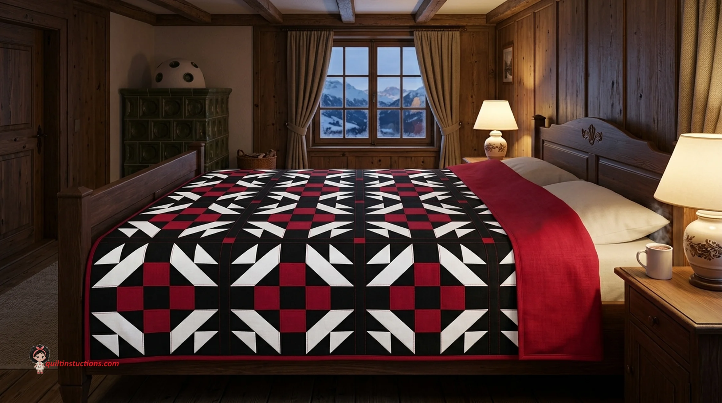 Red Cross Block Quilt: Free Pattern & Sewing Guide 1 A beautiful Red Cross Quilt featuring bold red and white contrast