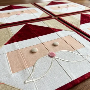 Free Santa Face Block Pattern: Festive Quilting Tutorial 6 Santa Face Block 1