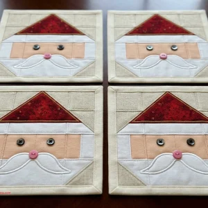 Free Santa Face Block Pattern: Festive Quilting Tutorial 1 Santa Face Block 2