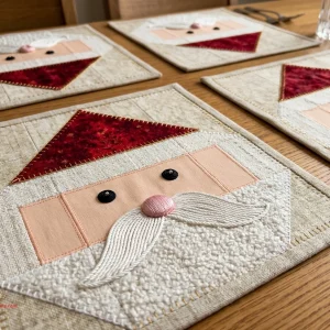 Free Santa Face Block Pattern: Festive Quilting Tutorial 2 Santa Face Block 3