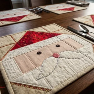 Free Santa Face Block Pattern: Festive Quilting Tutorial 3 Santa Face Block 4